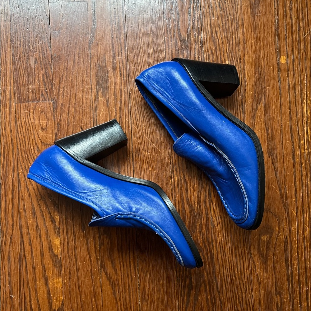 MNZ Maryam Nassir Zadeh “Nora” Heeled Loafer in Wave/Cobalt blue - Size 40/9US